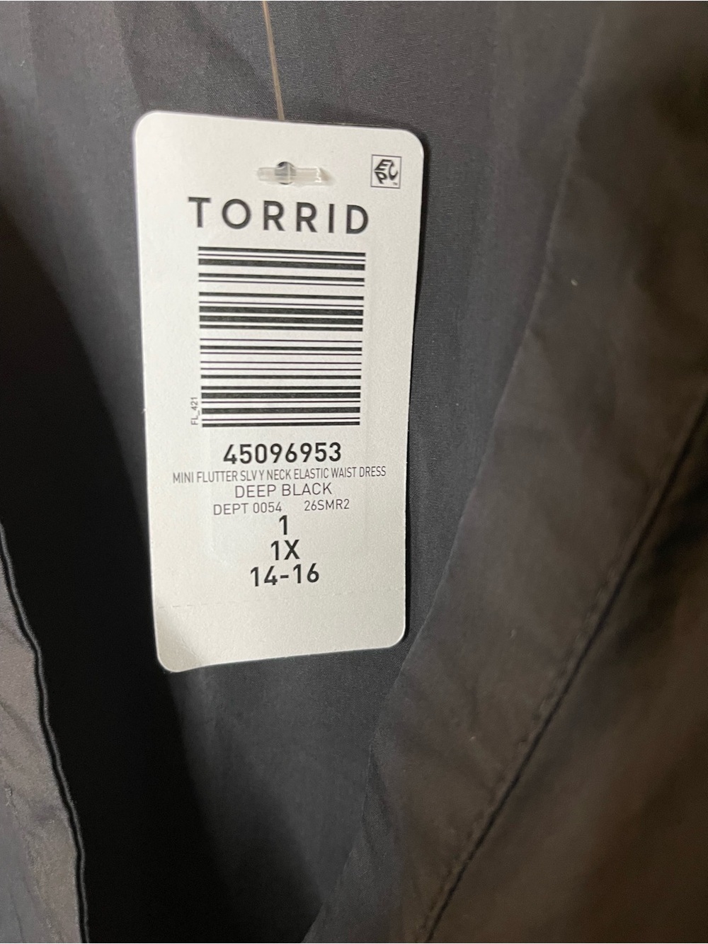 torrid Black V-Neck Smocked-Waist Midi Dress Sz 1X - Picture 5 of 6